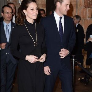 Seraphine Vanessa Turtleneck Black Maternity Dress